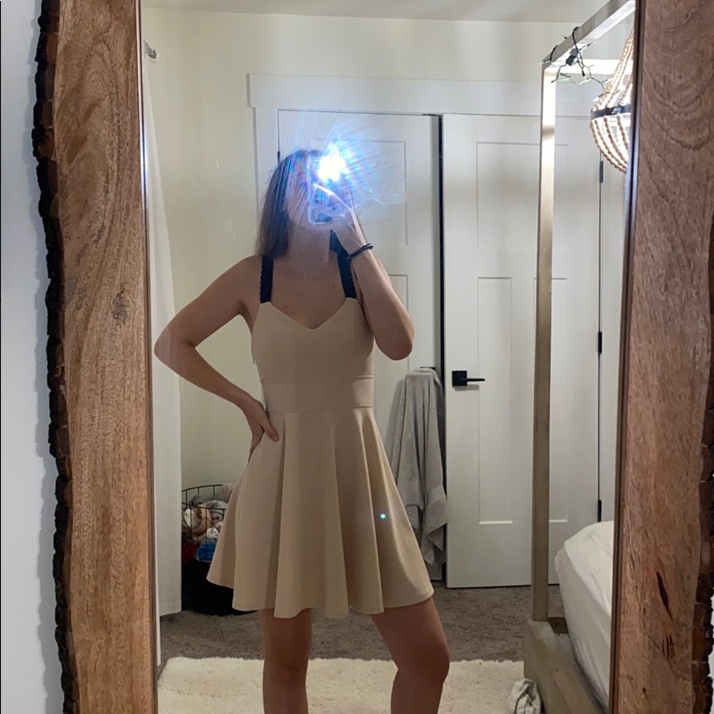 Nude colored summer flowy dress